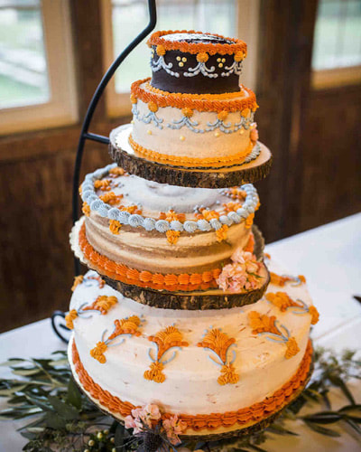 Ρουστίκ γαμήλια τούρτα.